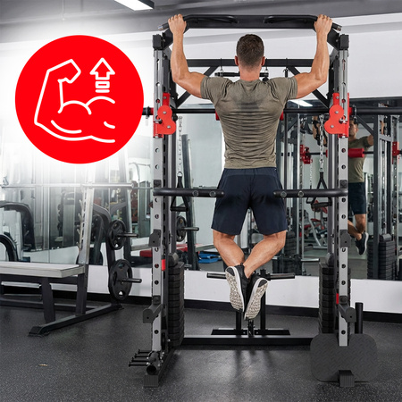 ATLAS DO ĆWICZEŃ SUWNICA SMITHA DOMOWY TRENINGOWY WIELOFUNKCYJNY LS03 144KG