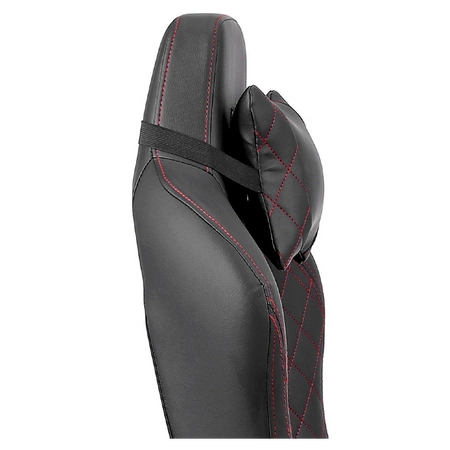 FOTEL GAMINGOWY BIUROWY OBROTOWY SONIC CZARNO/CZERWONY SKÓRA PU