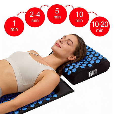 MATA DO AKUPRESURY ZDROWOTNA Z KOLCAMI AKUPRESURA MASAŻ ZESTAW Z PODUSZKĄ