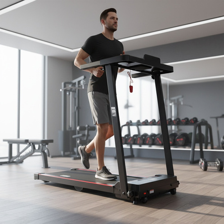 BIEŻNIA ELEKTRYCZNA TRENINGOWA DOMOWA RUN 1-12 KM/H 120 KG 230 V BLUETOOTH