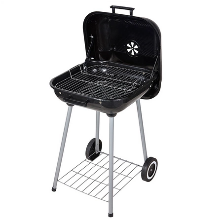 GRILL OGRODOWY WĘGLOWY Z POKRYWĄ VL05 CZARNY