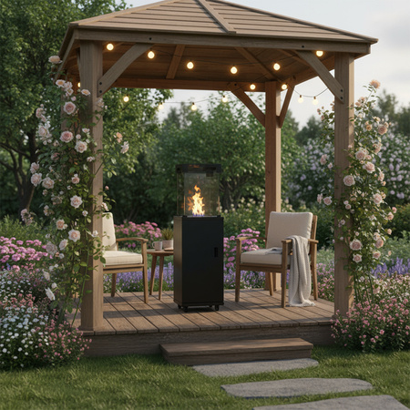 OGRZEWACZ TARASOWY PARASOL GRZEWCZY GAZOWY SOLE ZESTAW POKROWIEC REDUKTOR