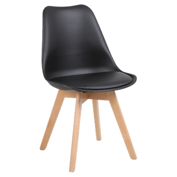 KRZESŁO KUCHENNE SETA EKOSKÓRA DREWNIANE NOGI