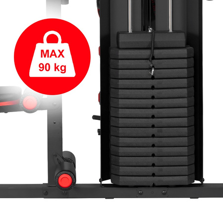 ATLAS DO ĆWICZEŃ WIELOSTANOWISKOWY TRENINGOWY SIŁOWNIA DOMOWA LS09 90KG