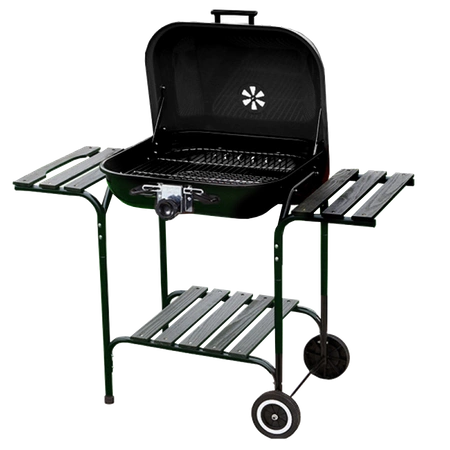 GRILL OGRODOWY WĘGLOWY Z POKRYWĄ VL02 CZARNY