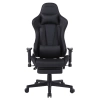 FOTEL GAMINGOWY BIUROWY OBROTOWY RIVAL CZARNY SKÓRA PU
