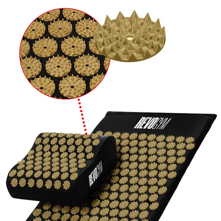 MATA DO AKUPRESURY ZDROWOTNA Z KOLCAMI AKUPRESURA MASAŻ ZESTAW Z PODUSZKĄ
