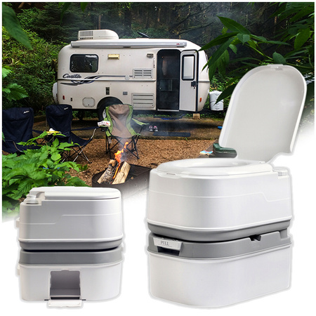 TOALETA TURYSTYCZNA PODRÓŻNA PRZENOŚNA WC MOBILNE DO KAMPERA NA DZIAŁKE XXL
