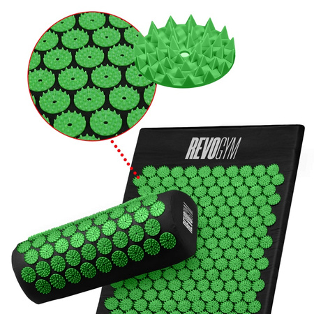 MATA DO AKUPRESURY ZDROWOTNA Z KOLCAMI AKUPRESURA MASAŻ ZESTAW Z PODUSZKĄ