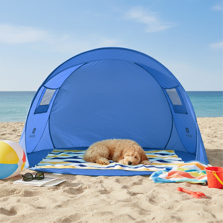 NAMIOT PLAŻOWY OGRODOWY TURYSTUCZNY PARAWAN SUNSET 1B CIEMNY NIEBIESKI