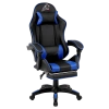 FOTEL GAMINGOWY BIUROWY OBROTOWY ZING-A CZARNO/NIEBIESKI SKÓRA PU