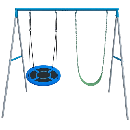 HUŚTAWKA OGRODOWA PODWÓJNA SIMBA BOCIANIE GNIAZDO ZE STELAŻEM DLA DZIECI