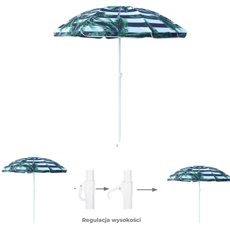 PARASOL PLAŻOWY OGRODOWY BALKONOWY KORAL 1B 180 CM