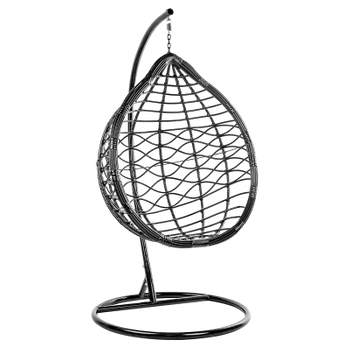 FOTEL OGRODOWY WISZĄCY KOKON DUŻY KOSZ VEGAS CZARNY