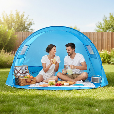 NAMIOT PLAŻOWY OGRODOWY TURYSTUCZNY PARAWAN SUNSET 1A NIEBIESKI