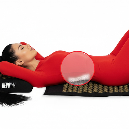 MATA DO AKUPRESURY ZDROWOTNA Z KOLCAMI AKUPRESURA MASAŻ ZESTAW Z PODUSZKĄ