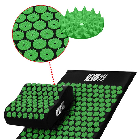 MATA DO AKUPRESURY ZDROWOTNA Z KOLCAMI AKUPRESURA MASAŻ ZESTAW Z PODUSZKĄ