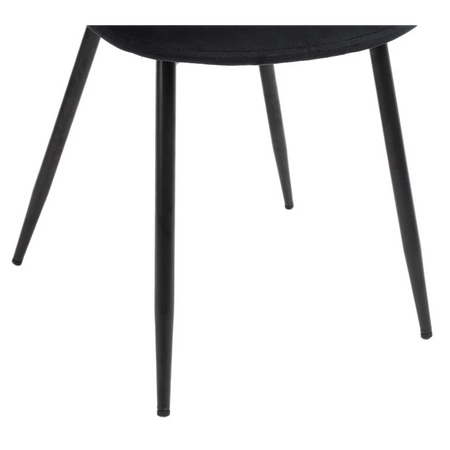 FOTEL KRZESŁO WELUROWE TAPICEROWANE CAMA CZARNE NOGI CZARNE