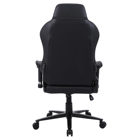 FOTEL GAMINGOWY BIUROWY OBROTOWY SONIC CZARNY SKÓRA PU