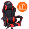 FOTEL GAMINGOWY BIUROWY OBROTOWY ZING-B CZARNO/CZERWONY SKÓRA PU