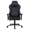 FOTEL GAMINGOWY BIUROWY OBROTOWY SONIC CZARNY SKÓRA PU