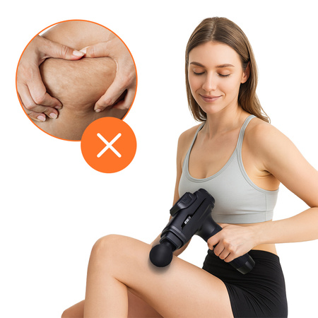 PISTOLET DO MASAŻU MOCNY MASAŻER DO PLECÓW CIAŁA MASSAGE GUN 100W + 12 KOŃCÓWEK RP20