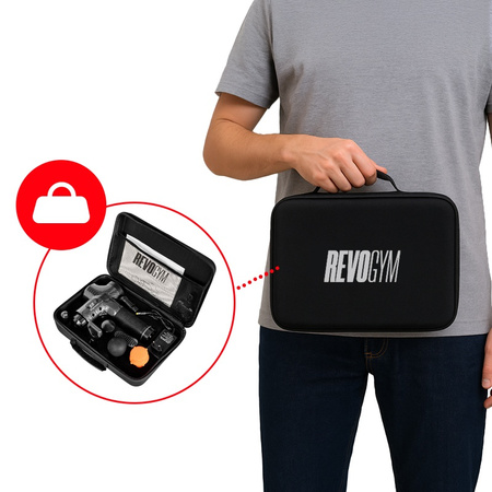 PISTOLET DO MASAŻU MOCNY MASAŻER DO PLECÓW CIAŁA MASSAGE GUN 100W + 8 KOŃCÓWEK TP02