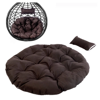 PODUSZKA DO FOTELA OGRODOWEGO KOKONU HUŚTAWKI OKRĄGŁA BRĄZOWA