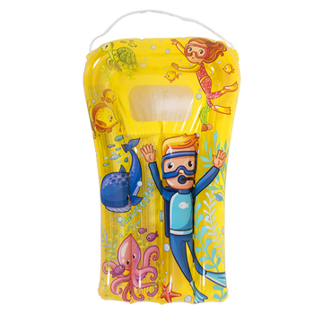 MATERAC DMUCHANY POMPOWANY DO PŁYWANIA DLA DZIECI PLAŻOWY NEMO-YELLOW 72x47