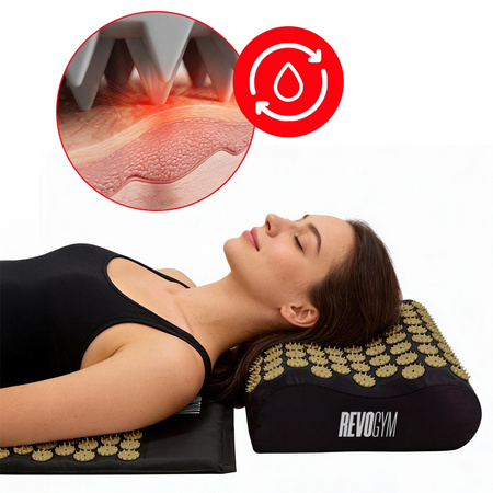 MATA DO AKUPRESURY ZDROWOTNA Z KOLCAMI AKUPRESURA MASAŻ ZESTAW Z PODUSZKĄ