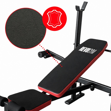 ŁAWKA SKOŚNA WIELOFUNKCYJNA DO ĆWICZEŃ ROZPIĘTKI NOGI REGULOWANA RP23 DO 320 KG