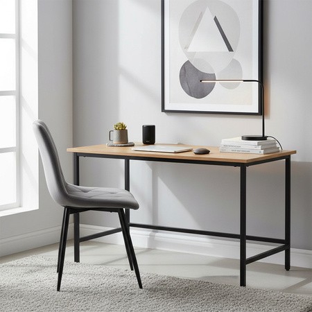 KRZESŁO FOTEL WELUROWY TAPICEROWANY TESA CIEMNOSZARY NOGI CZARNE