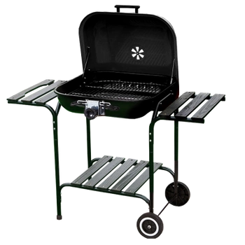 GRILL OGRODOWY WĘGLOWY Z POKRYWĄ VL02 CZARNY