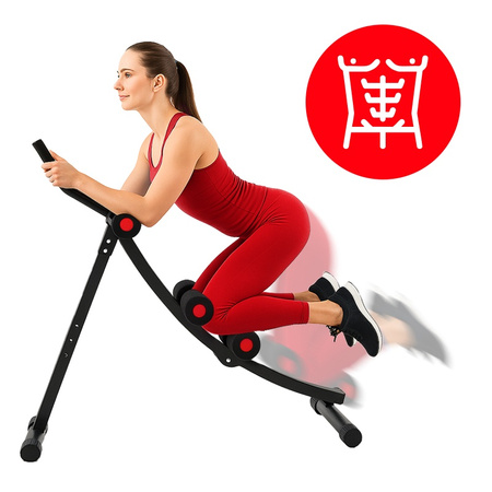 TRENAŻER MIĘŚNI BRZUCHA ŁAWKA DO ĆWICZEŃ SKŁADANY REGULOWANY Z LICZNIKIEM