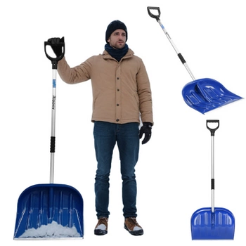 ŁOPATA DO ŚNIEGU ALUMINIOWA ZGARNIACZ DO ODŚNIEŻANIA SZEROKA SZUFLA OKUCIE