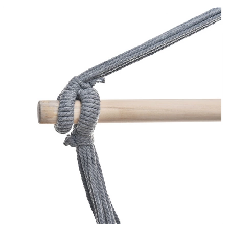 FOTEL OGRODOWY WISZĄCY KRZESŁO BRAZYLIJSKIE HAMAK HUŚTAWKA JULIA SZARY