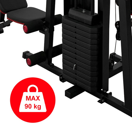 ATLAS DO ĆWICZEŃ WIELOFUNKCYJNY TRENINGOWY SIŁOWNIA DOMOWA LS02 90KG