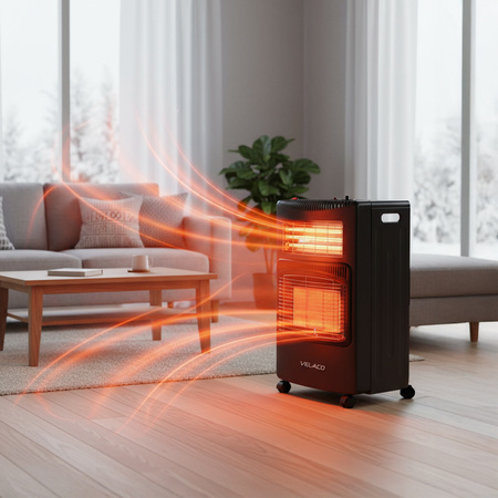 PIECYK GAZOWO-ELEKTRYCZNY DOMOWY GRZEJNIK FARELKA NA BUTLĘ REDUKTOR 4200W