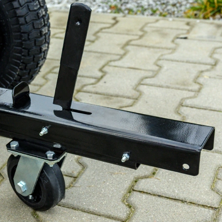 PRZYCZEPKA OGRODOWA DO KOSIARKI TRAKTORKA OGRODOWEGO BOGIE-TRAX CZARNA POLIMEROWA DO 400 KG
