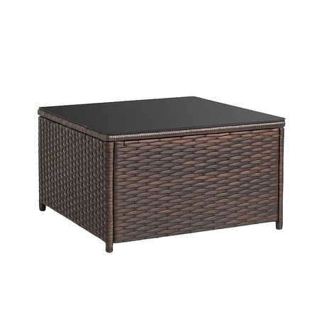 ZESTAW MEBLE OGRODOWE RATTANOWE VOLTA 4 OSOBOWE BRĄZOWY