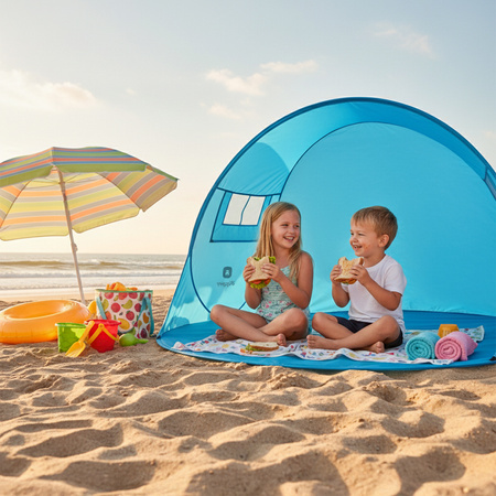 NAMIOT PLAŻOWY OGRODOWY TURYSTUCZNY PARAWAN SUNSET 1A NIEBIESKI