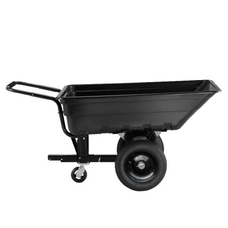 PRZYCZEPKA OGRODOWA DO KOSIARKI TRAKTORKA OGRODOWEGO BOGIE-TRAX CZARNA POLIMEROWA DO 400 KG