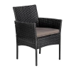 ZESTAW MEBLI OGRODOWYCH RATTANOWE LUIZA 4 OSOBOWE CZARNY