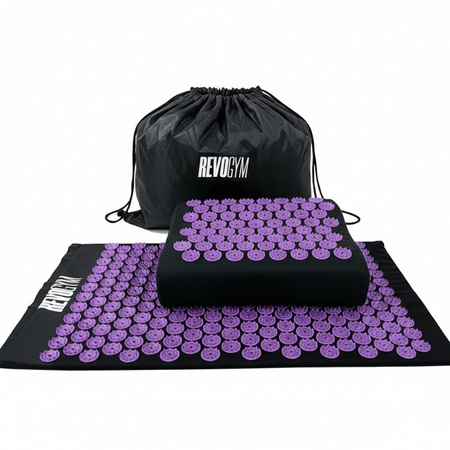 MATA DO AKUPRESURY ZDROWOTNA Z KOLCAMI AKUPRESURA MASAŻ ZESTAW Z PODUSZKĄ