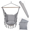 FOTEL OGRODOWY WISZĄCY KRZESŁO BRAZYLIJSKIE HAMAK HUŚTAWKA JULIA SZARY