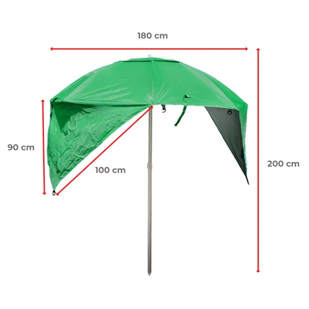 PARASOL PLAŻOWY OGRODOWY BALKONOWY TRITON 1B ZIELONY 180 CM