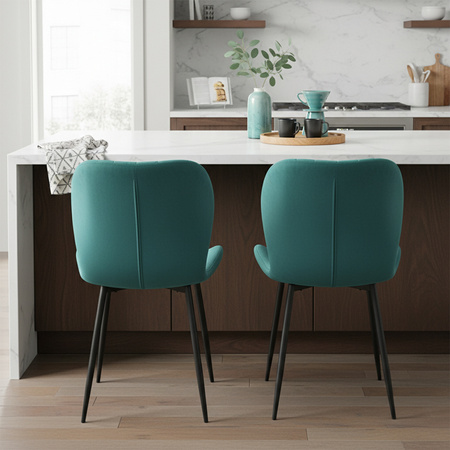 KRZESŁO FOTEL WELUROWY TAPICEROWANY TORA BUTELKOWA ZIELEŃ NOGI CZARNE