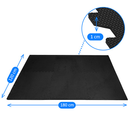 MATA PUZZLE DO ĆWICZEŃ SPORTÓW WALKI SIŁOWNI 60x60CM PIANKA EVA FLAT