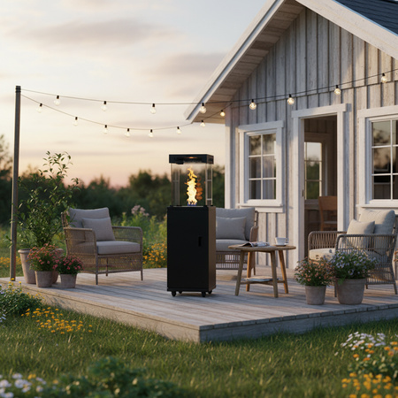 OGRZEWACZ TARASOWY PARASOL GRZEWCZY GAZOWY SOLE ZESTAW POKROWIEC REDUKTOR