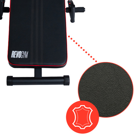 ŁAWKA DO ĆWICZEŃ MIĘŚNI BRZUCHA SKOŚNA REGULOWANA SKŁADANA RP14